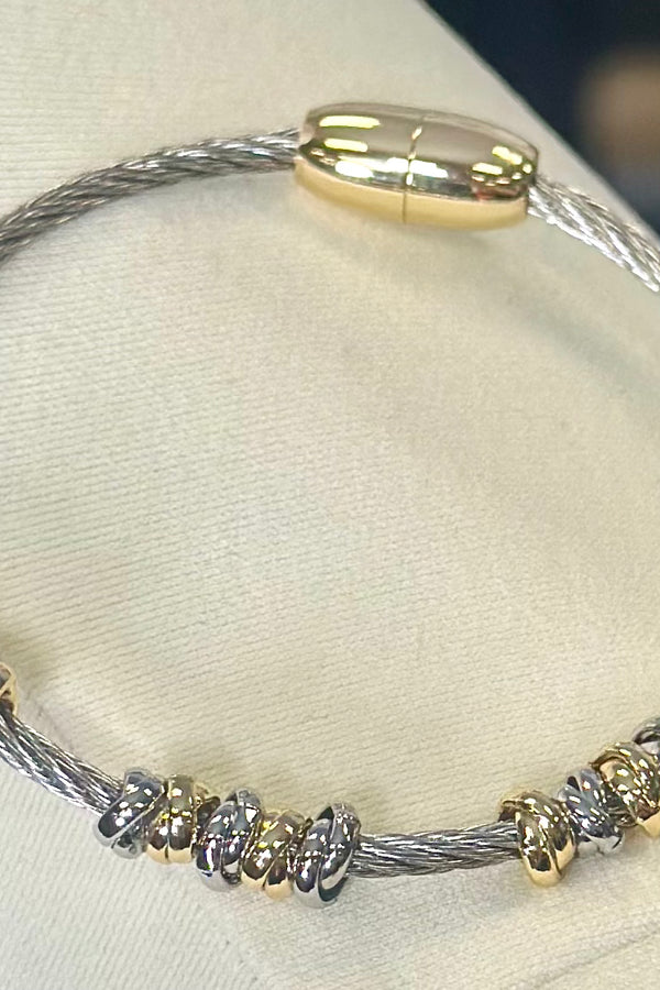 Mixed Metals Magnetic Bracelet