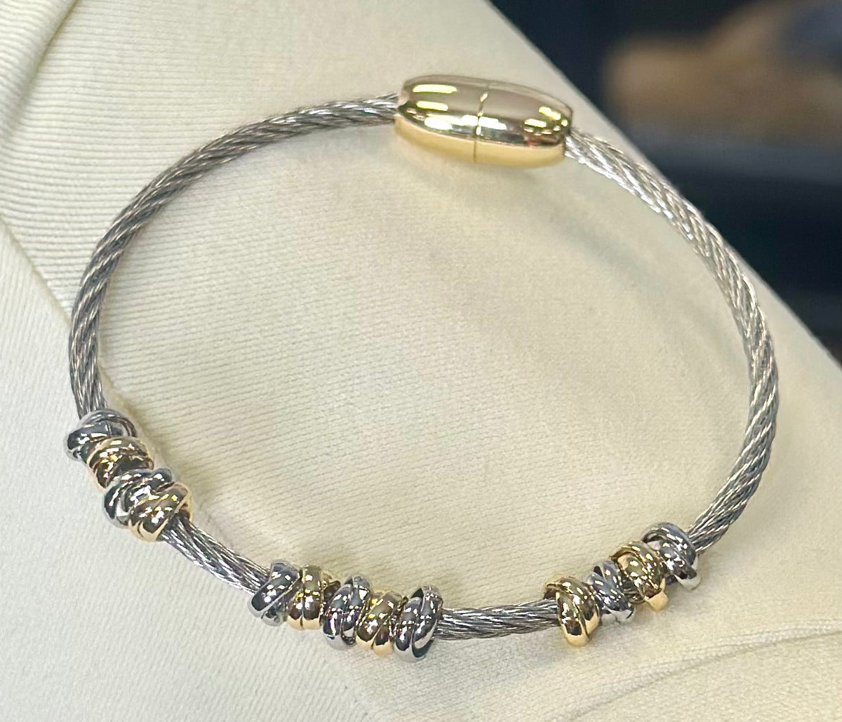 Mixed Metals Magnetic Bracelet