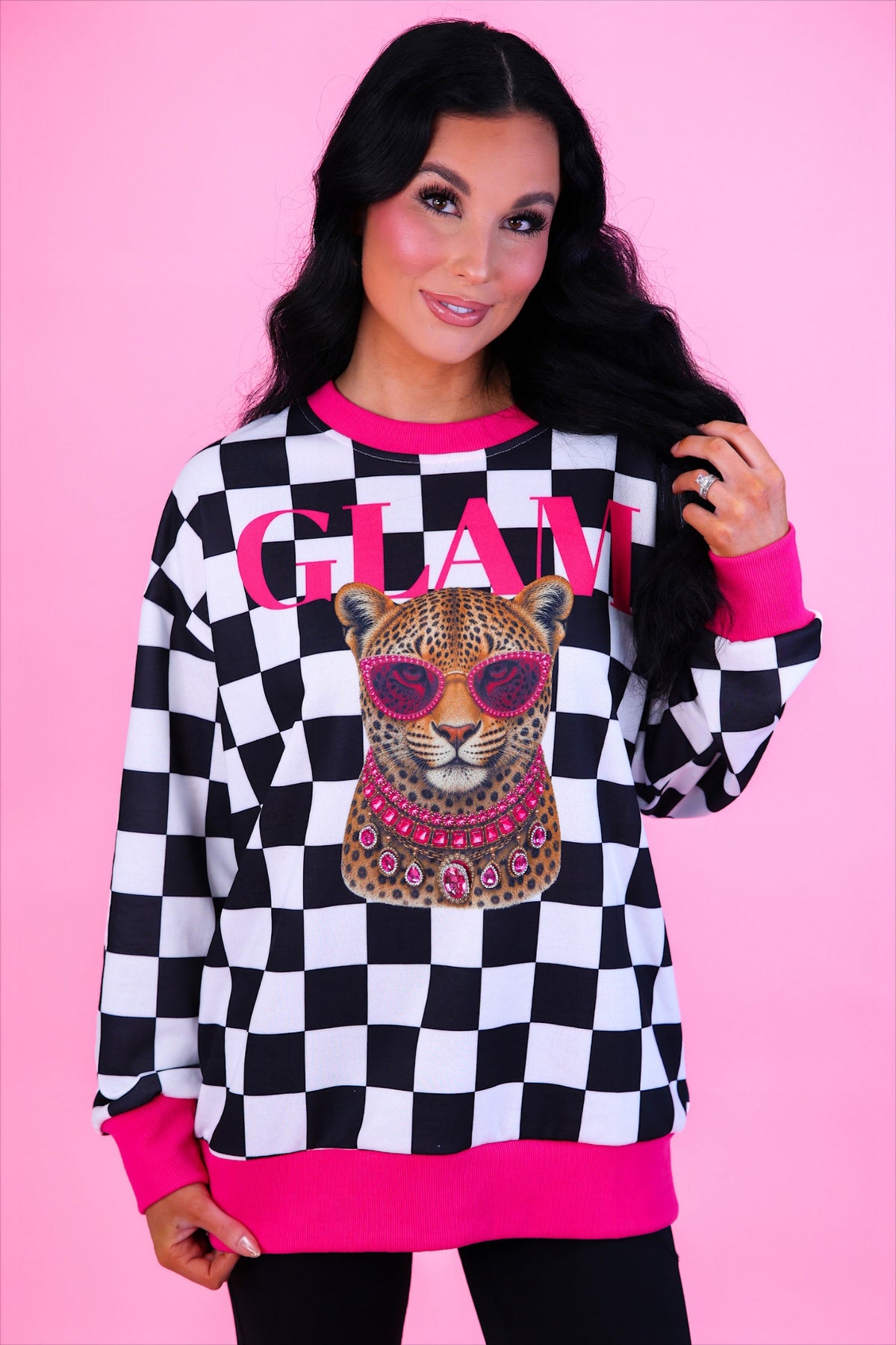 Pretty Wild Pullover - Glam Leopard in Multi