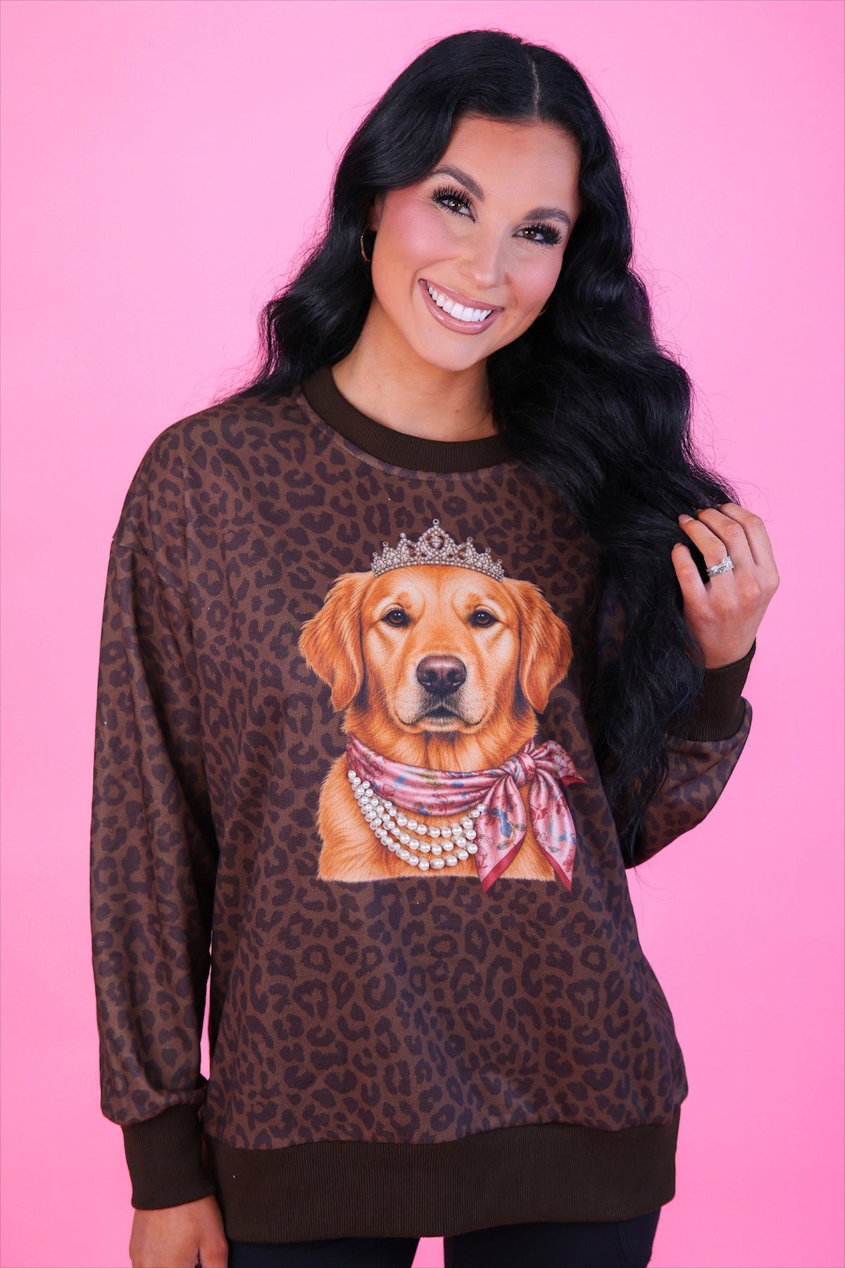 Pretty Wild Pullover - Golden Girl in Leopard
