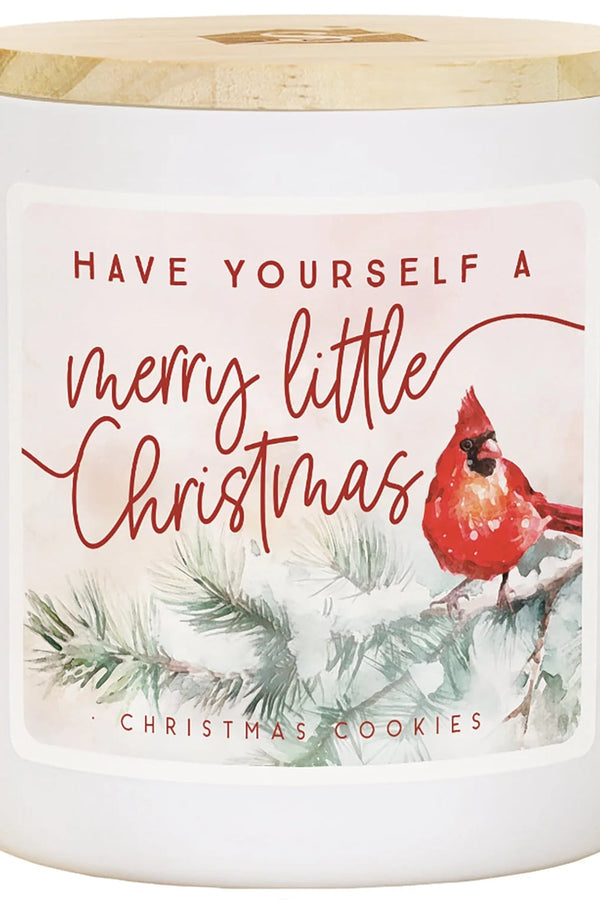PREORDER- Merry Little Cardinal Christmas Soy-Based Candle - Christmas Cookies