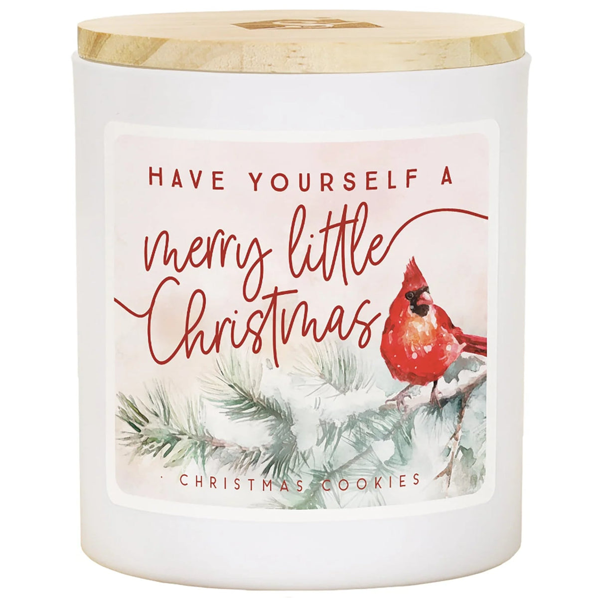 PREORDER- Merry Little Cardinal Christmas Soy-Based Candle - Christmas Cookies