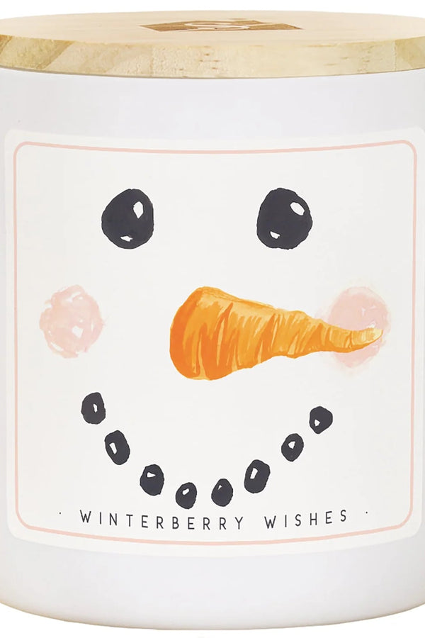 PREORDER- Snowman Face Christmas Soy-Based Candle - Winter Berry Wishes