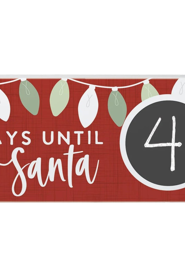PREORDER- Days Santa Lights Christmas Chalk Sign Coutdown