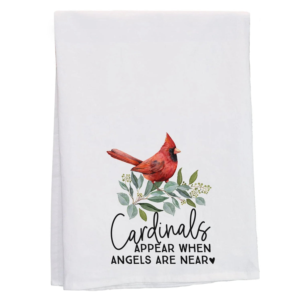 PREORDER- Cardinals Appear Memorial Kitchen Tea Towel