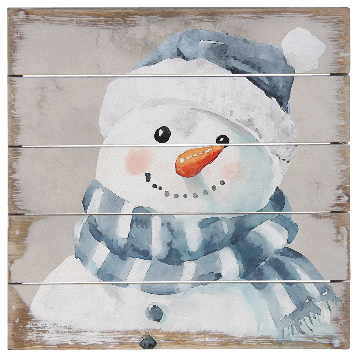 PREORDER- Blue Snowman 8" Christmas Pallet Sign