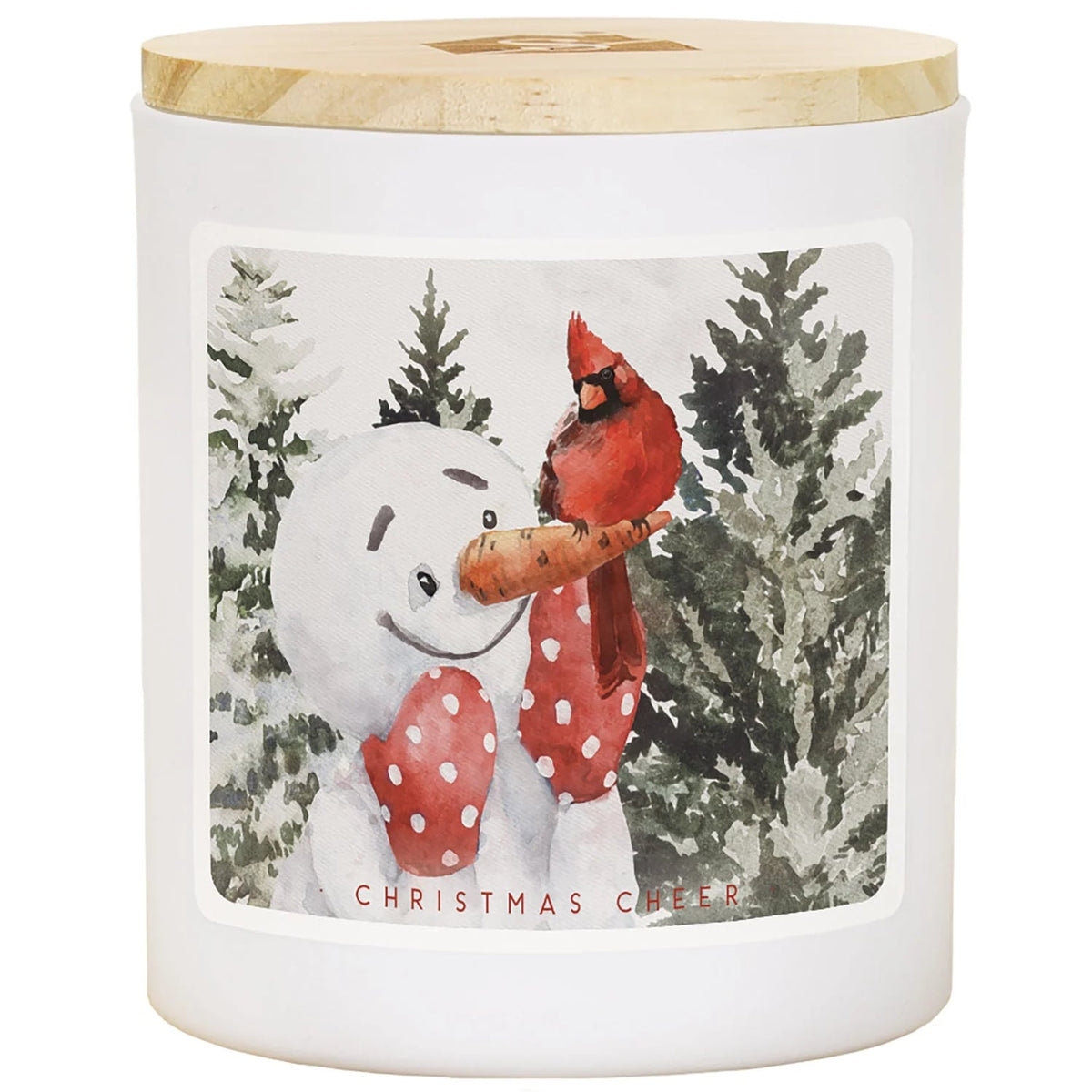 PREORDER- Snowman Cardinal Christmas Soy-Based Candle - Christmas Cheer