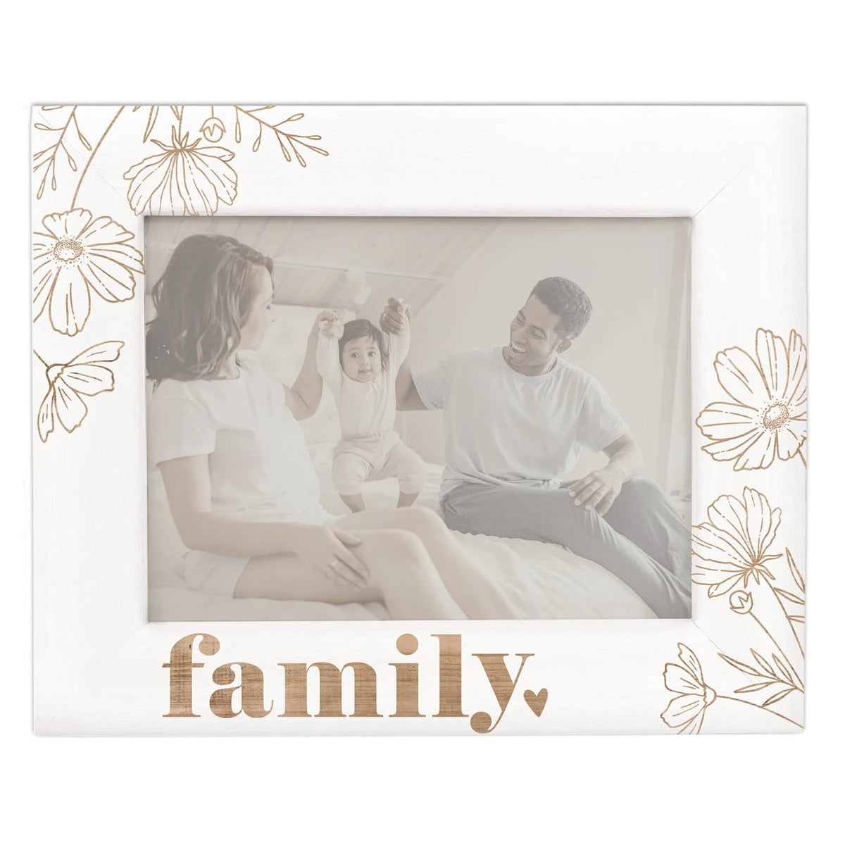 PREORDER- Family Wood Flowers Photo Frame