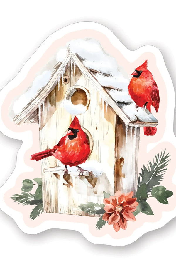 PREORDER- Cardinals Birdhouse Sticker