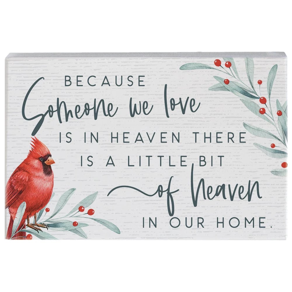 PREORDER- Someone We Love Cardinal Christmas Tabletop Block Sign