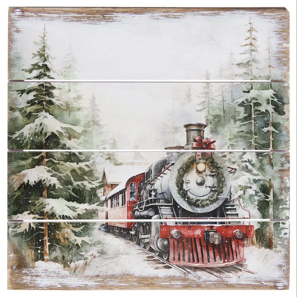 PREORDER- Christmas Train Art 8"