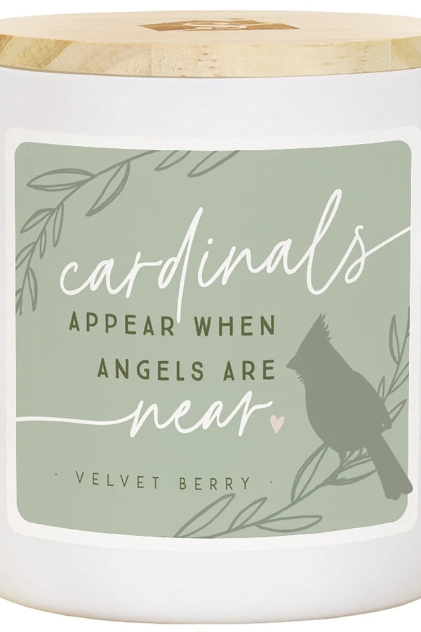 PREORDER- Cardinals Near Green Memorial Soy-Based Candle - Velvet Berry