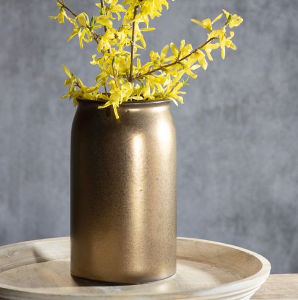 9.2" Bronze Ceramic Vase