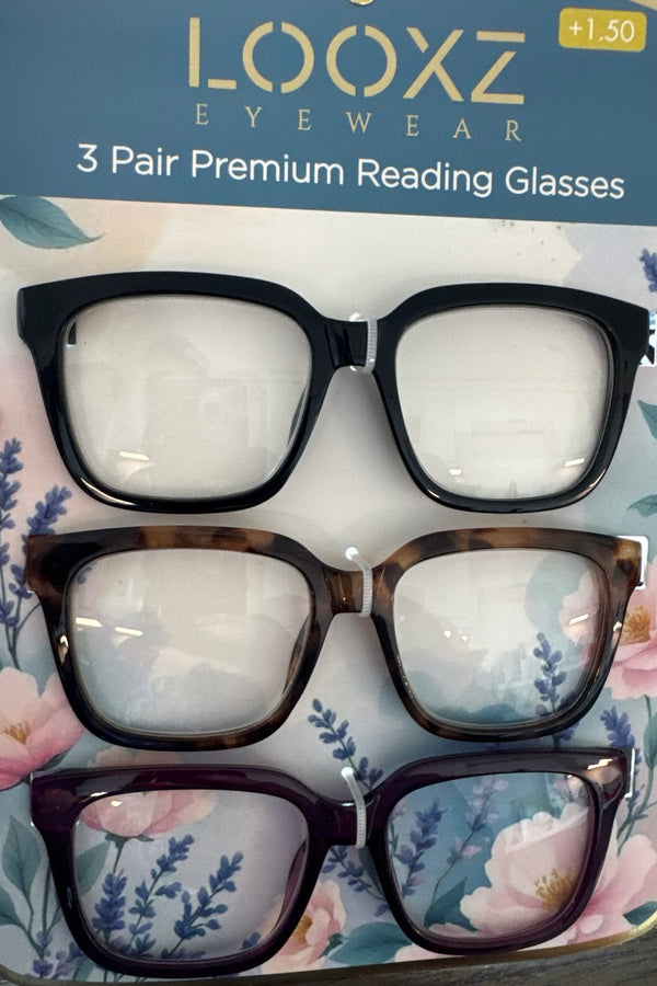 Blue Light Reading Glasses 3-Pack Mix