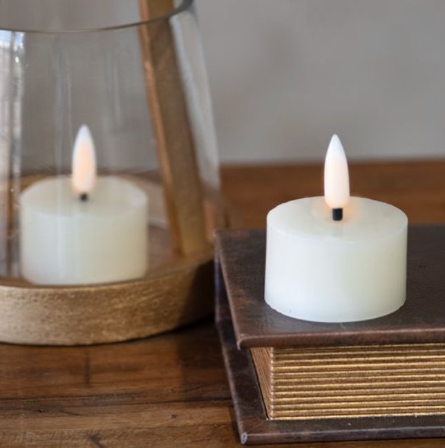 S/2 Cream Tealight Led Candles