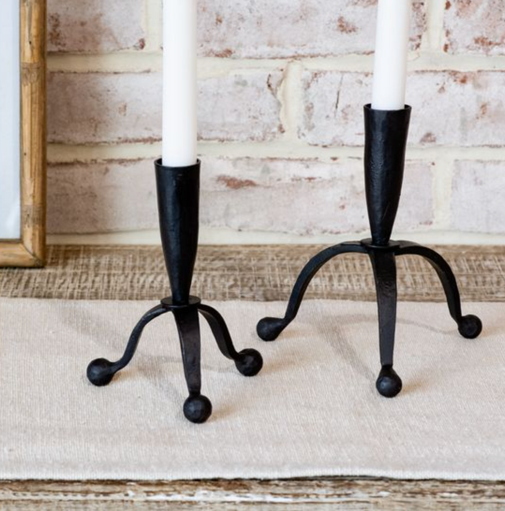 Black Iron Taper Holders