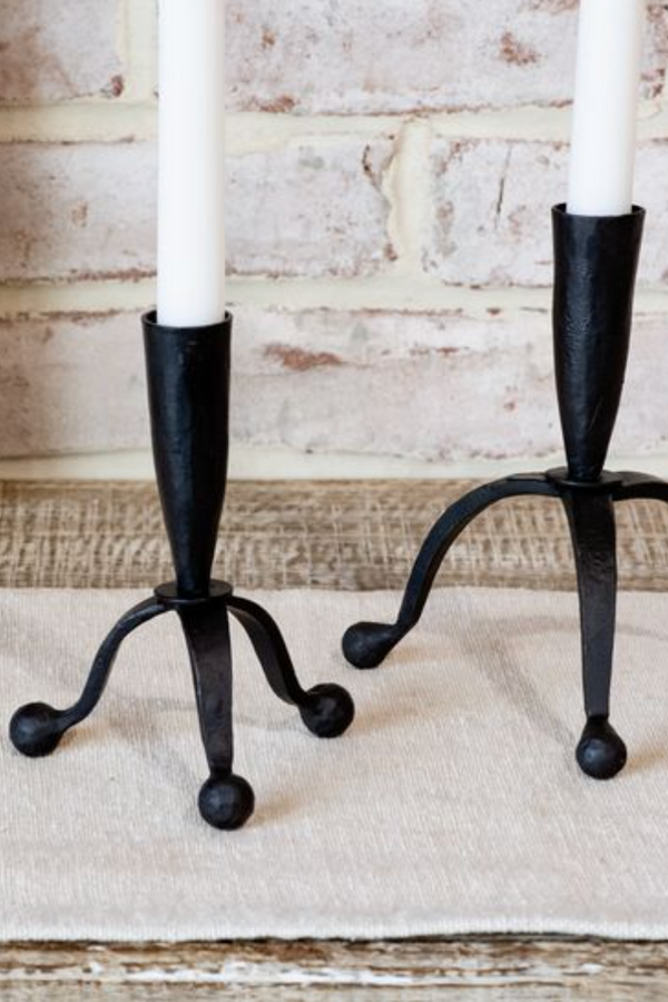 Black Iron Taper Holders