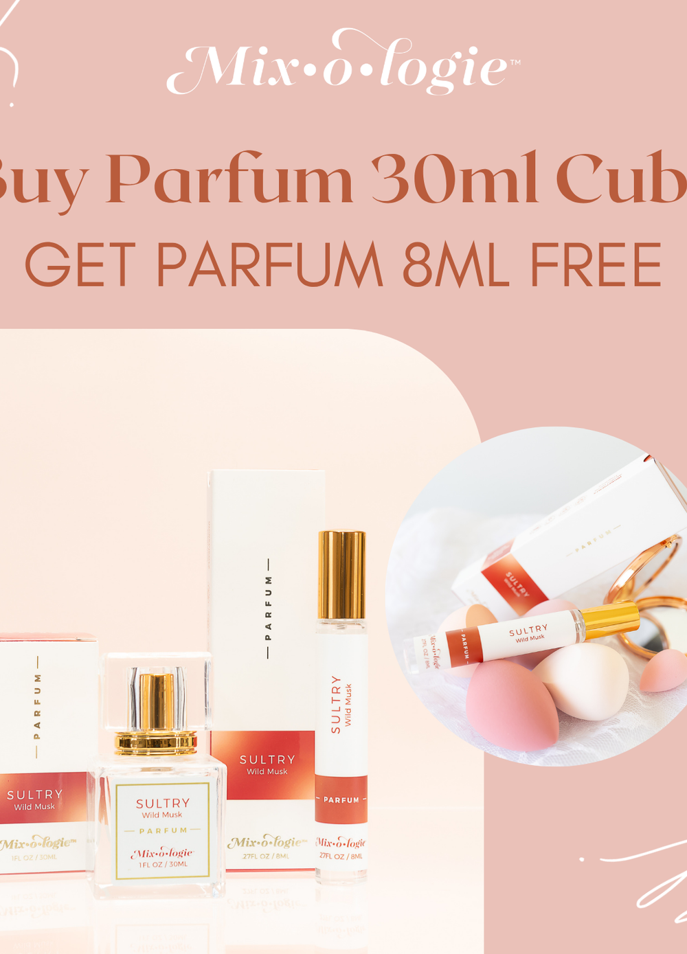 PREORDER- Parfum Spray (30 mL) Cube with Free 8mL Parfum Spray by Mixologie