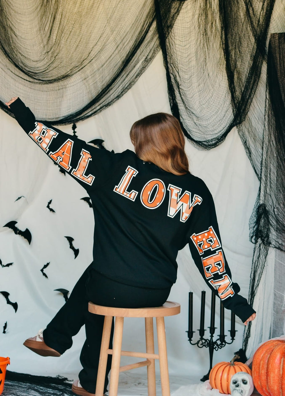PREORDER- Happy Halloween Black Sweatshirt
