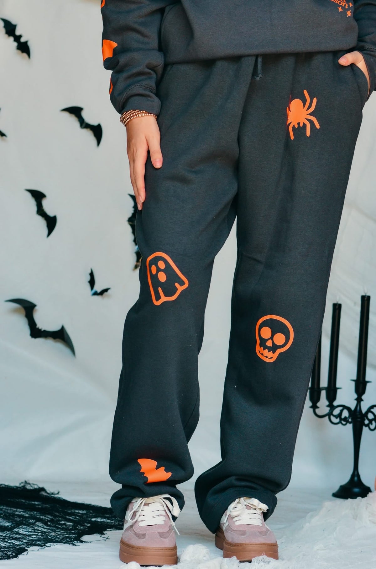 PREORDER- Spooky Charcoal Sweatpants