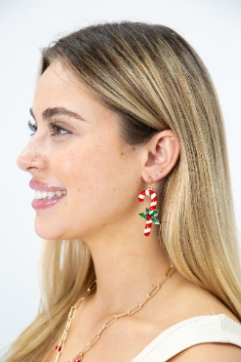 PREORDER- Christmas Candy Canes Earrings