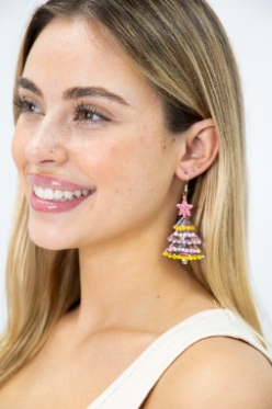 PREORDER- Christmas Tree With A Shine Star Earrings