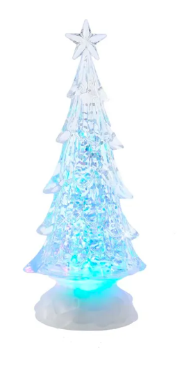10" LED Lit Tree W/ Water Table Piece