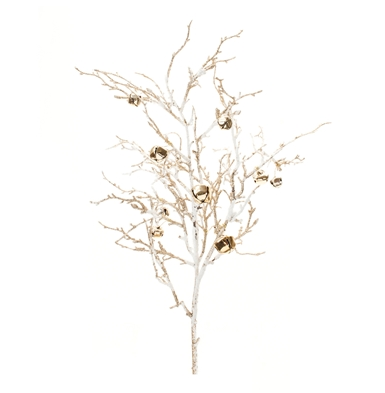 33"H Plastic Sleigh Bells Branch Spray