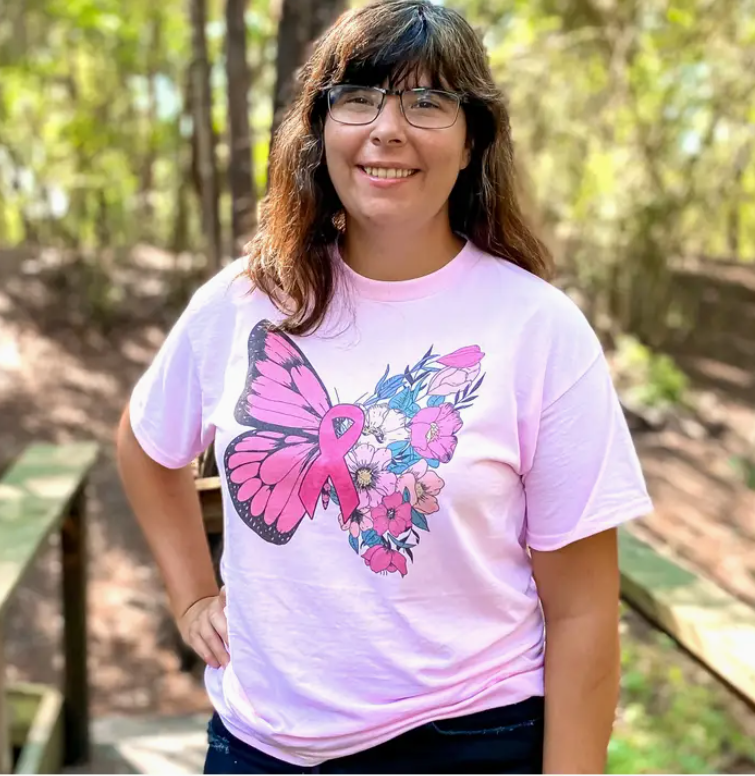 Floral Butterfly Ribbon Tee