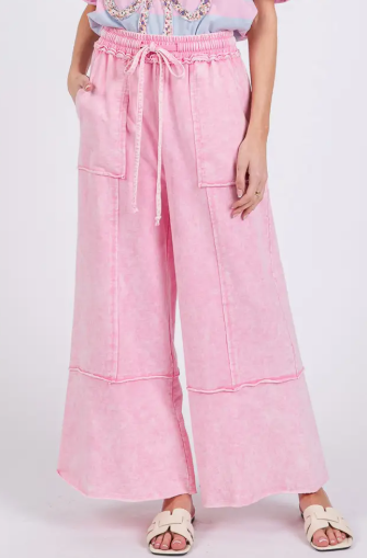 Mineral Washed Terry Knit Pants