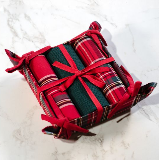 3 PC Tartan Plaid Towel Gift Set