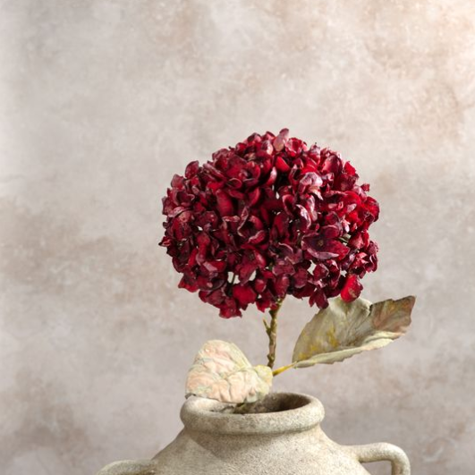 25" Burgundy Hydrangea Branch