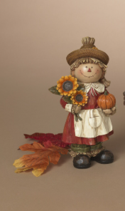 8" Resin Harvest Scarecrow