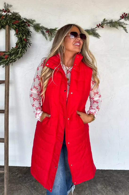 Kendall Long Puffer Vest