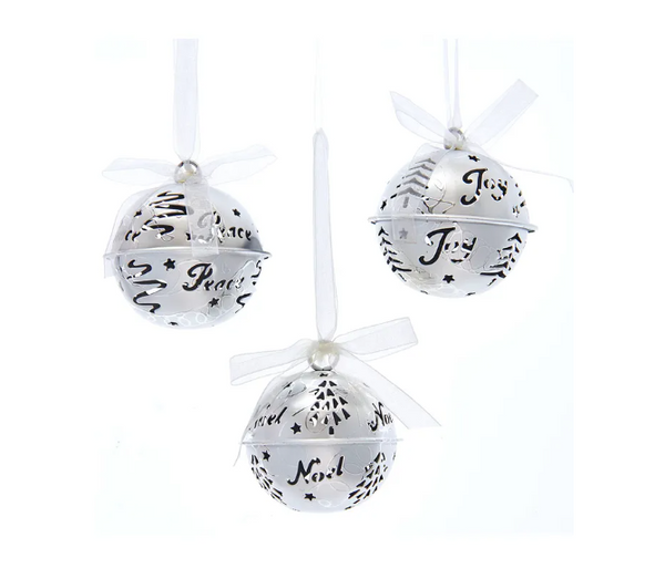 Silver Metal Ball Ornament