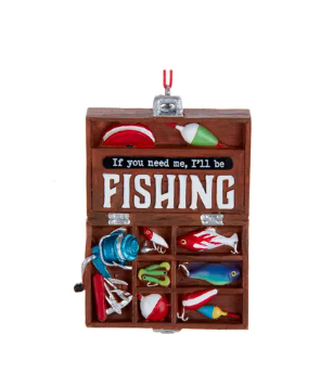 3.5" Resin Fishing Tackle Box Ornament