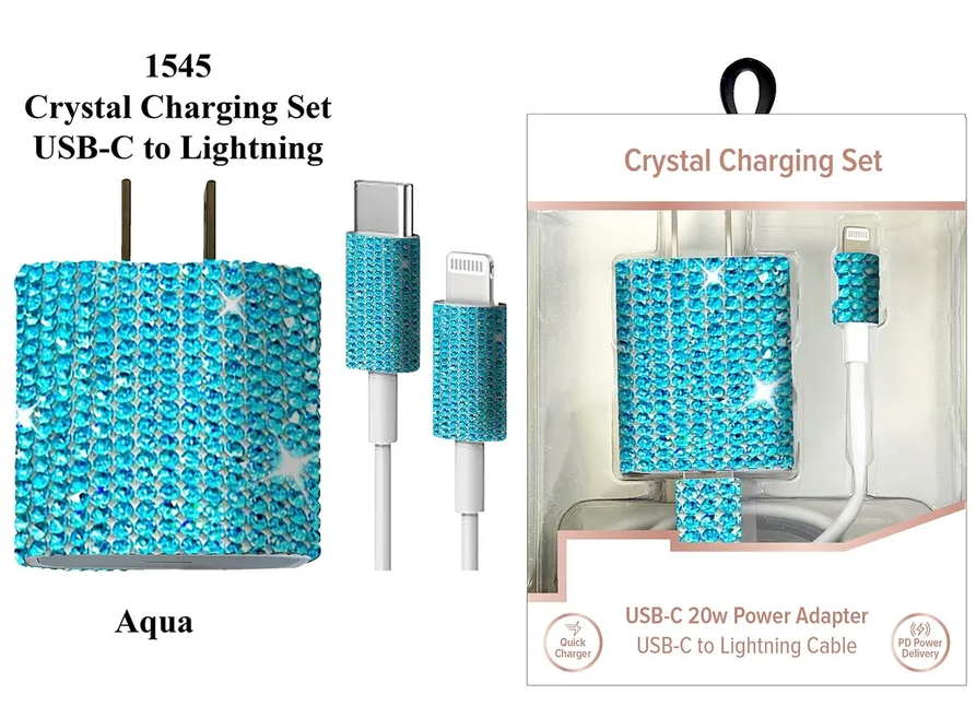 Glistening USB-C To Lightning Charging Set
