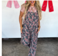 Cassidy Floral Denim Overalls