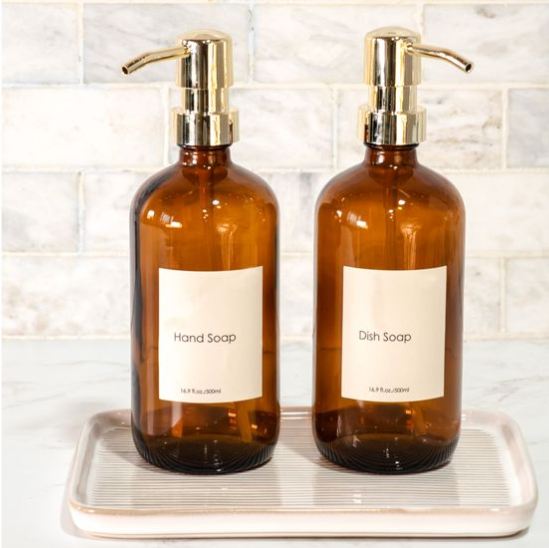 Hands/Dish Amber Soap Pumps