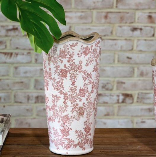 12.25" Rose Heirloom Vase