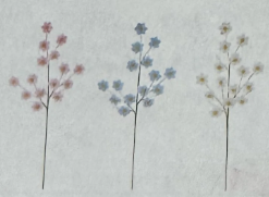 28"L Fleece Flower Spray - Multiple Colors