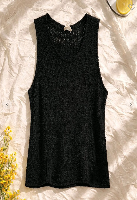 Solid Sweater Tank Top