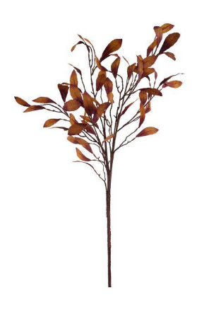 Fabric Bayberry Leaf Spray - Orange/Yellow