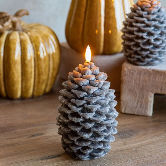 LED Pinecone Candle