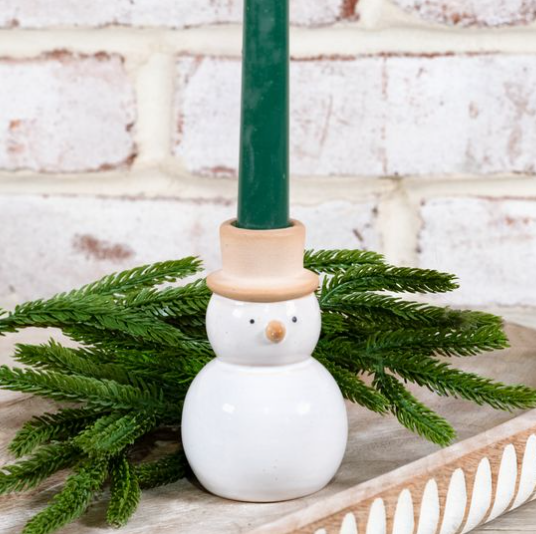 4" Snowman Taper Holder