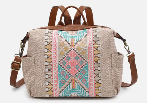 Lexie Aztec Backpack/Satchel - Multiple Colors