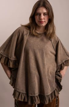 Easygoing Ruffle Hem Top