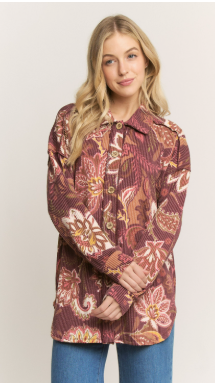 Vintage Vineyard Floral Tunic