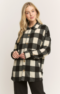 Cozy Checkered Button-Up