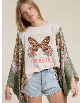 Free Spirit Dreamer Butterfly Boho Top